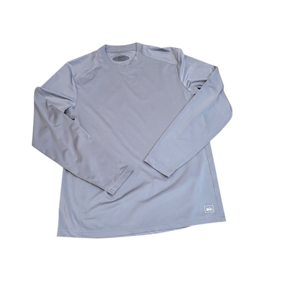 REI Men's M Gray Long Sleeve Activewear Shirt Moisture-Wicking
